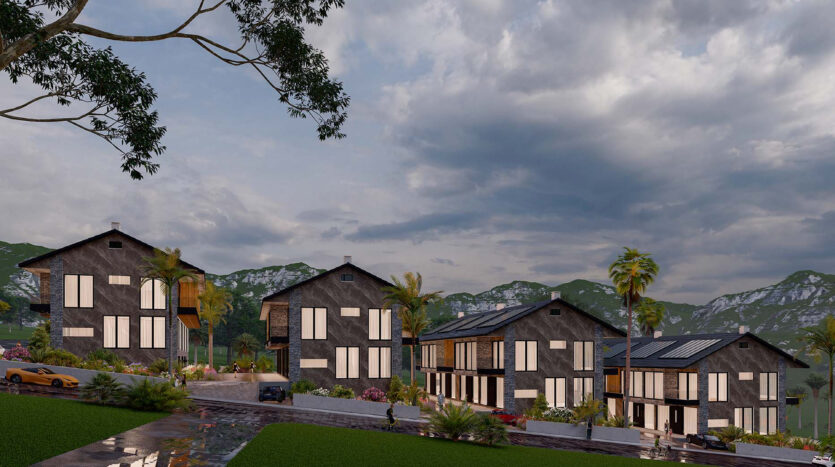 Yalova_16Villas_Project_Nightview_Sideperspecitve_Complete